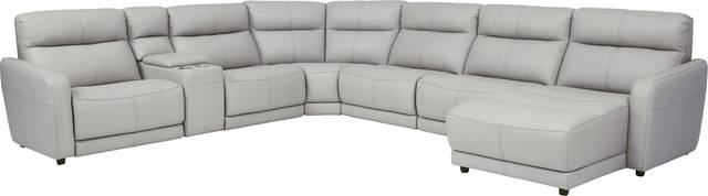 Bella Terrace Dove Gray 7 Pc Power Reclining Sectional - Thumbnail - Image 1