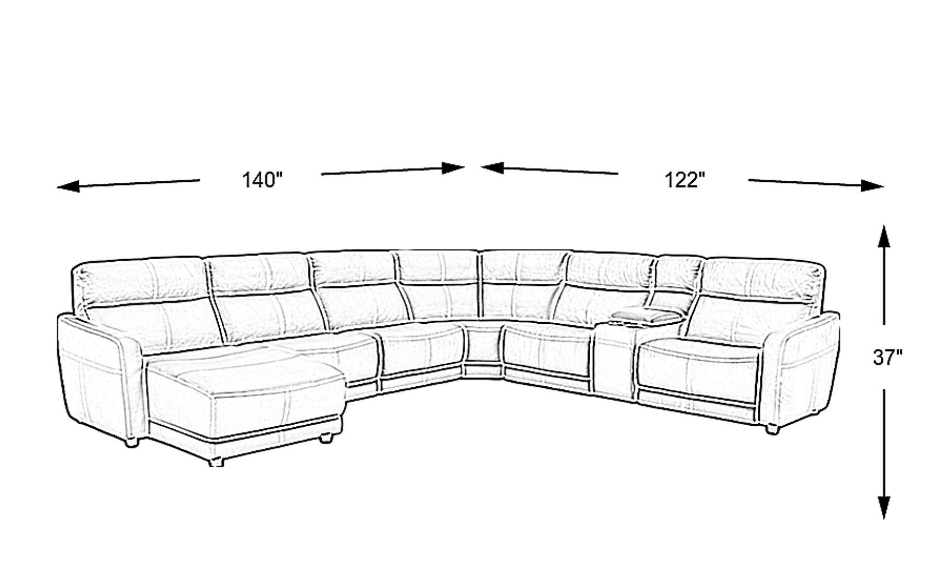 Cindy Crawford Bella Terrace Dove Gray Leather 7 Pc Power Reclining ...