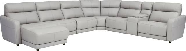 Bella Terrace Dove Gray 7 Pc Power Reclining Sectional - Thumbnail - Image 1