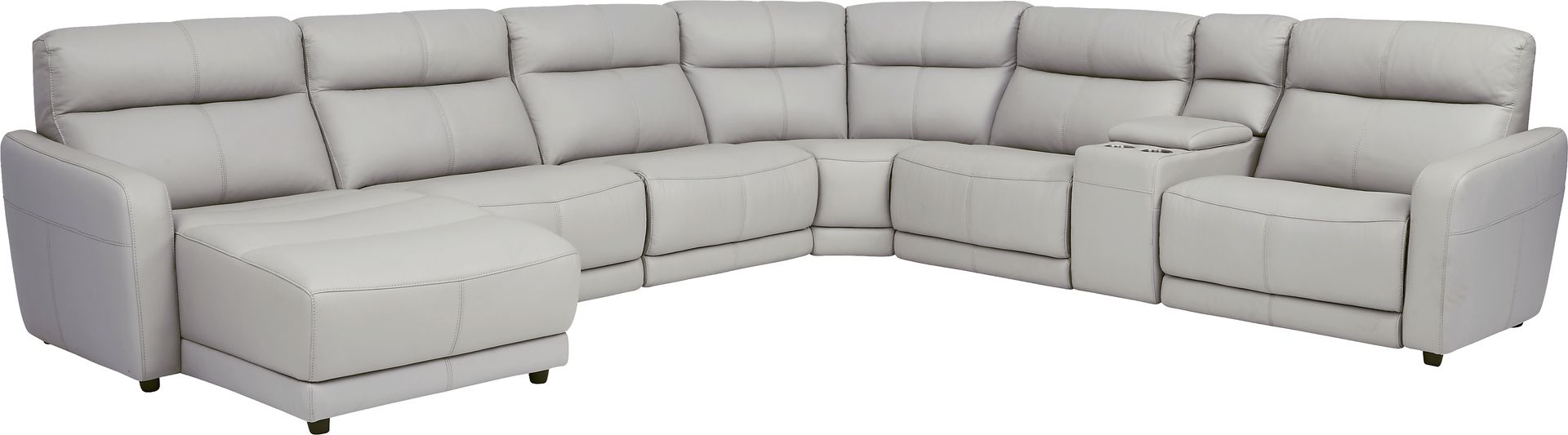 Bella Terrace Dove Gray 7 Pc Power Reclining Sectional - Image 1