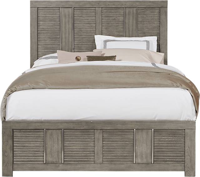 Cindy Crawford Home Belle Haven Gray 3 Pc Queen Panel Bed - Thumbnail - Image 1