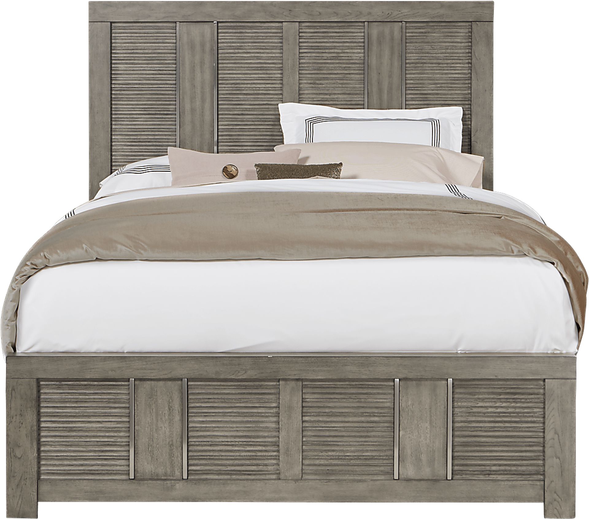 Cindy Crawford Home Belle Haven Gray 3 Pc Queen Panel Bed - Image 1