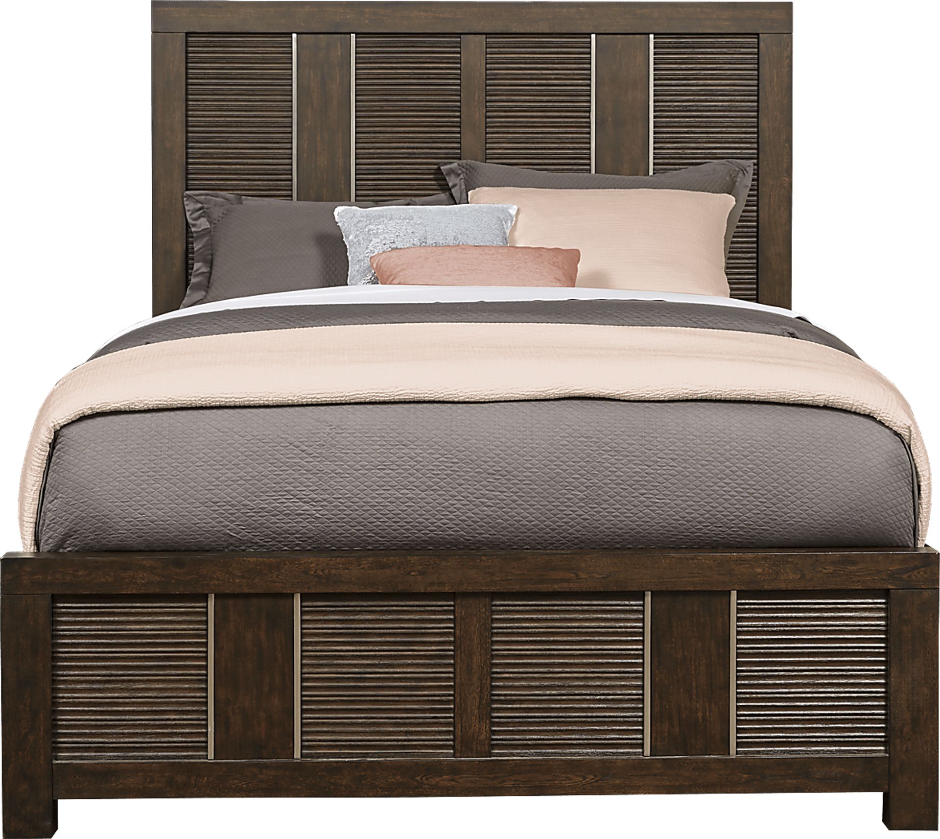 Cindy Crawford Home Belle Haven Merlot 3 Pc King Panel Bed - Image 1