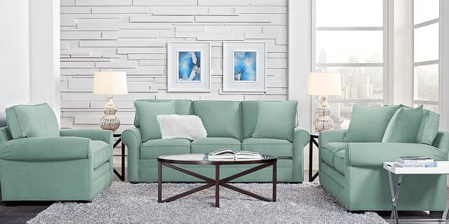 Cindy Crawford Home Bellingham Basil Microfiber 2 Pc Living Room - Thumbnail - Image 1
