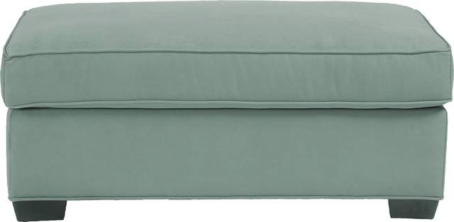 Cindy Crawford Home Bellingham Basil Microfiber Ottoman - Thumbnail - Image 1