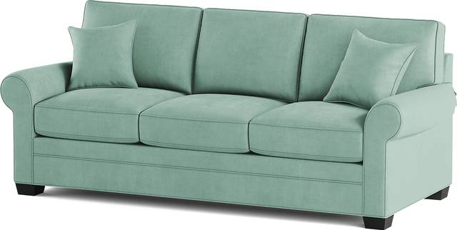 Cindy Crawford Home Bellingham Basil Microfiber Sofa - Thumbnail - Image 2