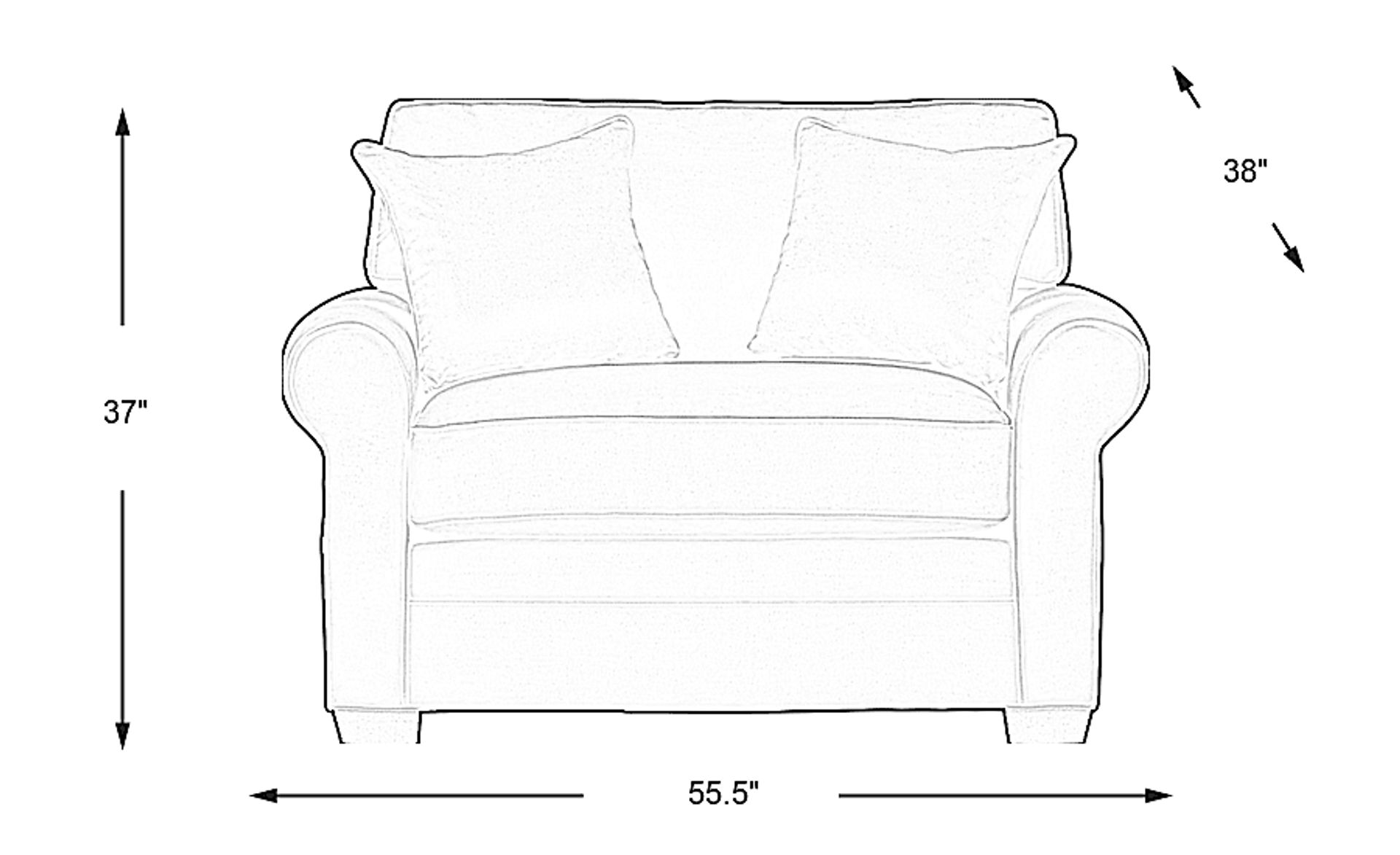 Dimension Image. Please refer to the Dimension Tab on this page for dimension details.