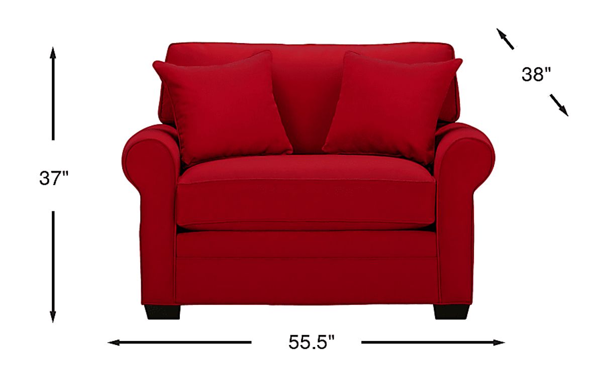 Cindy Crawford Bellingham Cardinal Red Microfiber Chair | Rooms to Go