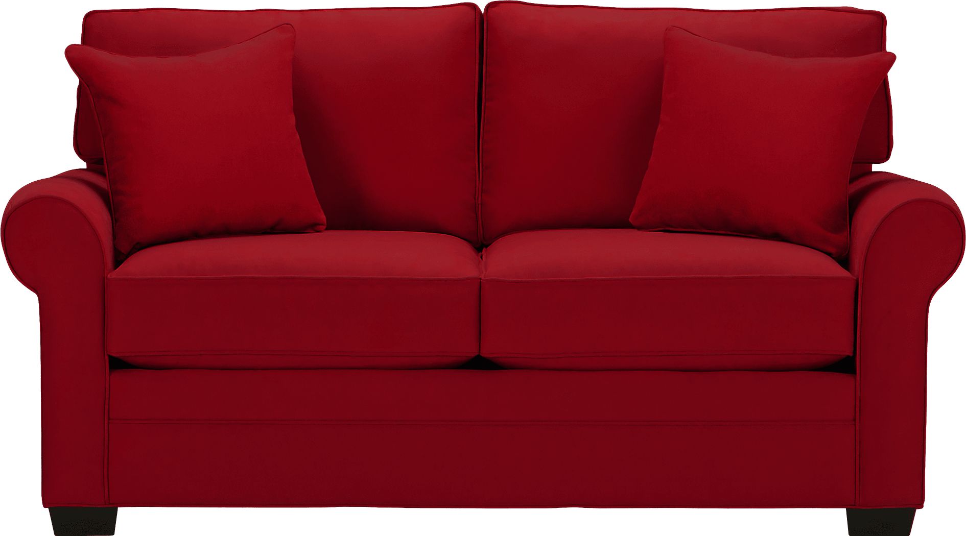 Cindy Crawford Bellingham Cardinal Red Microfiber Loveseat Rooms to Go