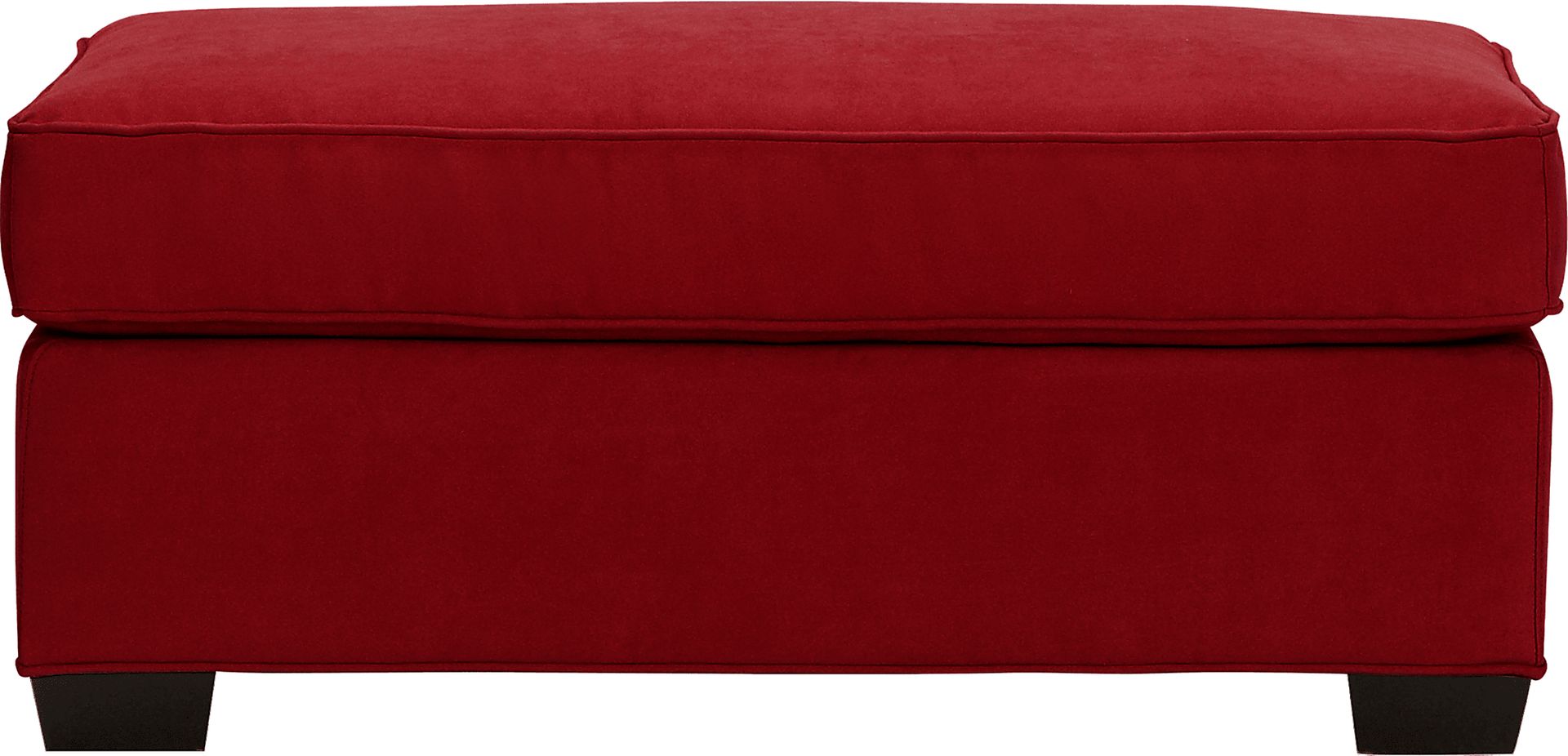 Cindy Crawford Home Bellingham Cardinal Microfiber Ottoman - Image 1