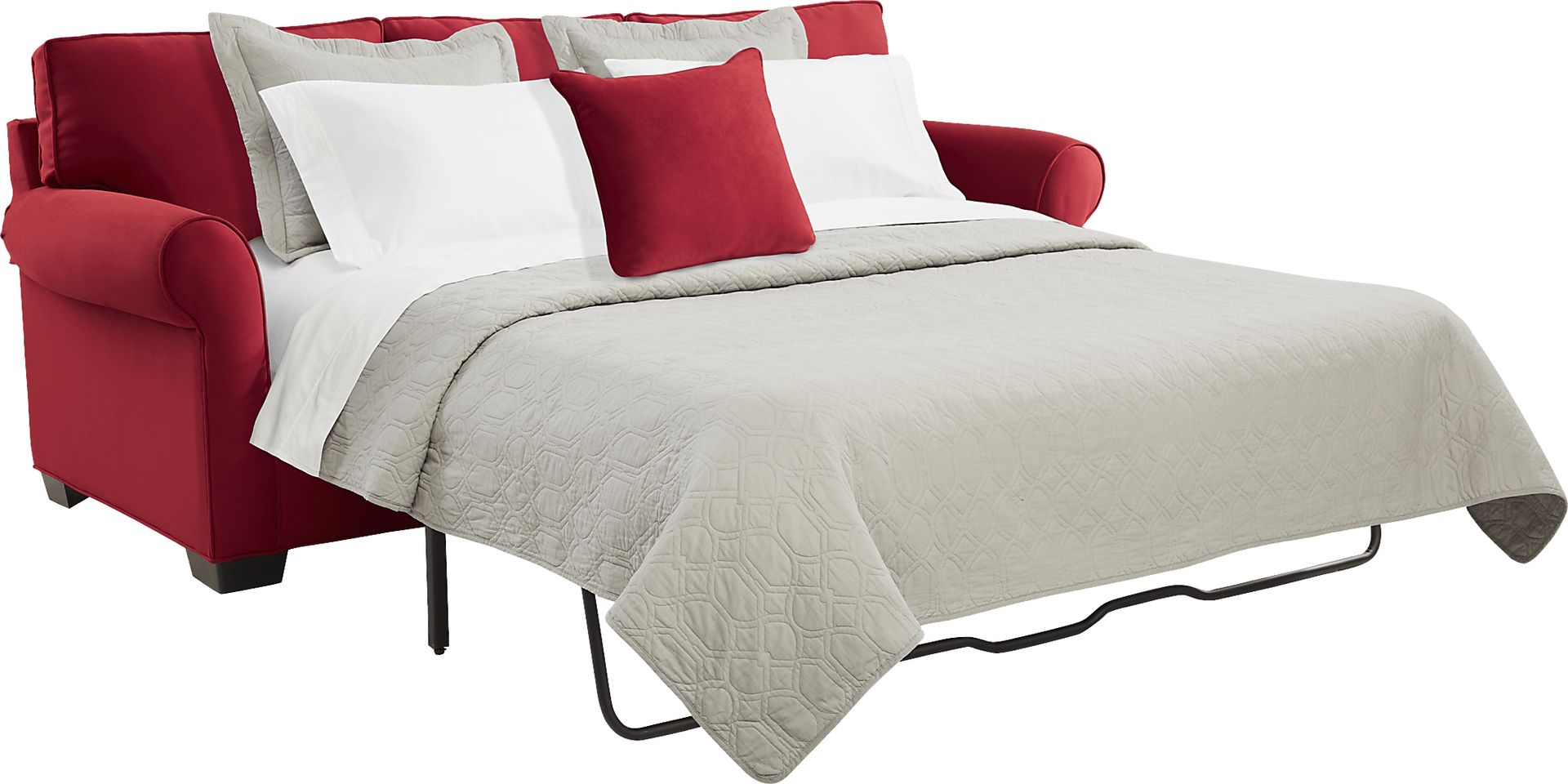 Cindy Crawford Home Bellingham Cardinal Microfiber 7 Pc Living Room with Sleeper Sofa - Image 3