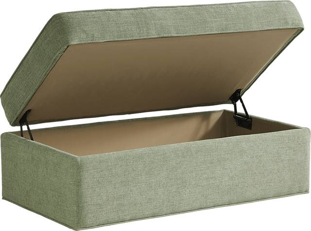 Bellingham Celadon Textured Chenille Storage Ottoman - Thumbnail - Image 3