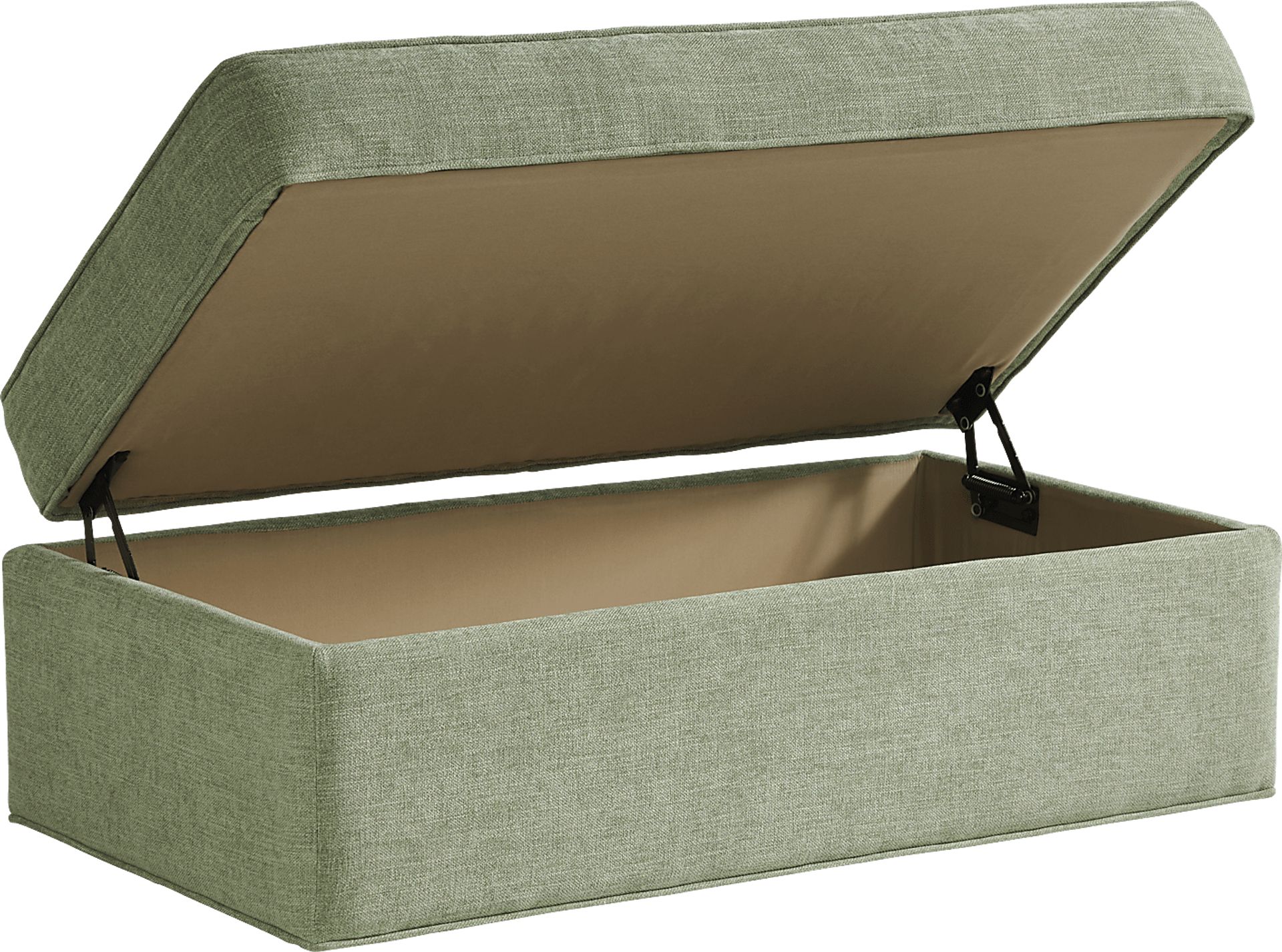 Bellingham Celadon Textured Chenille Storage Ottoman - Image 3