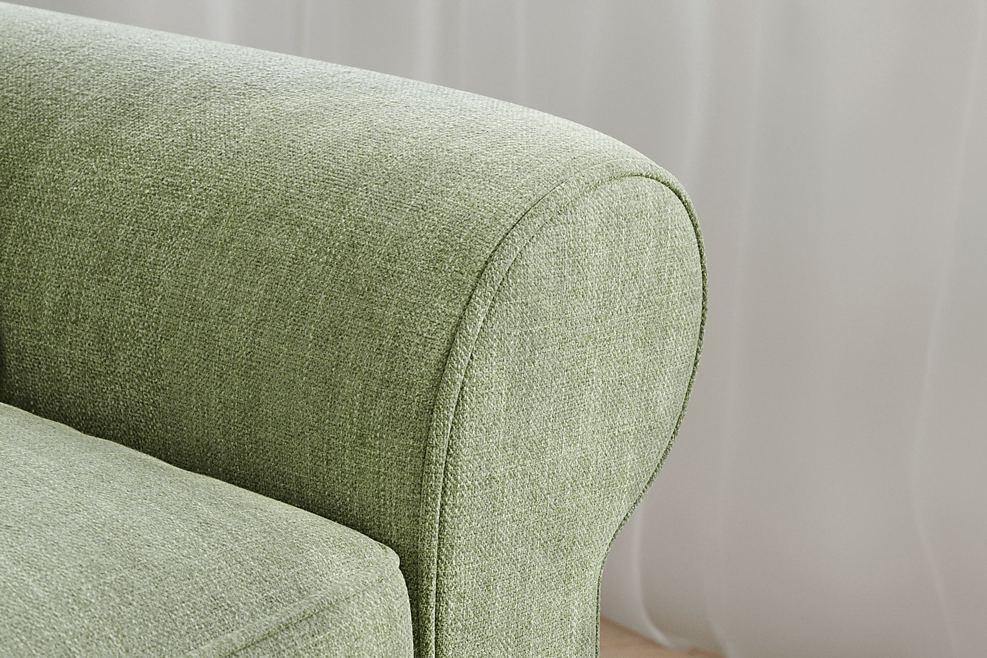 Bellingham Celadon Textured Chenille Sleeper Loveseat - Image 3