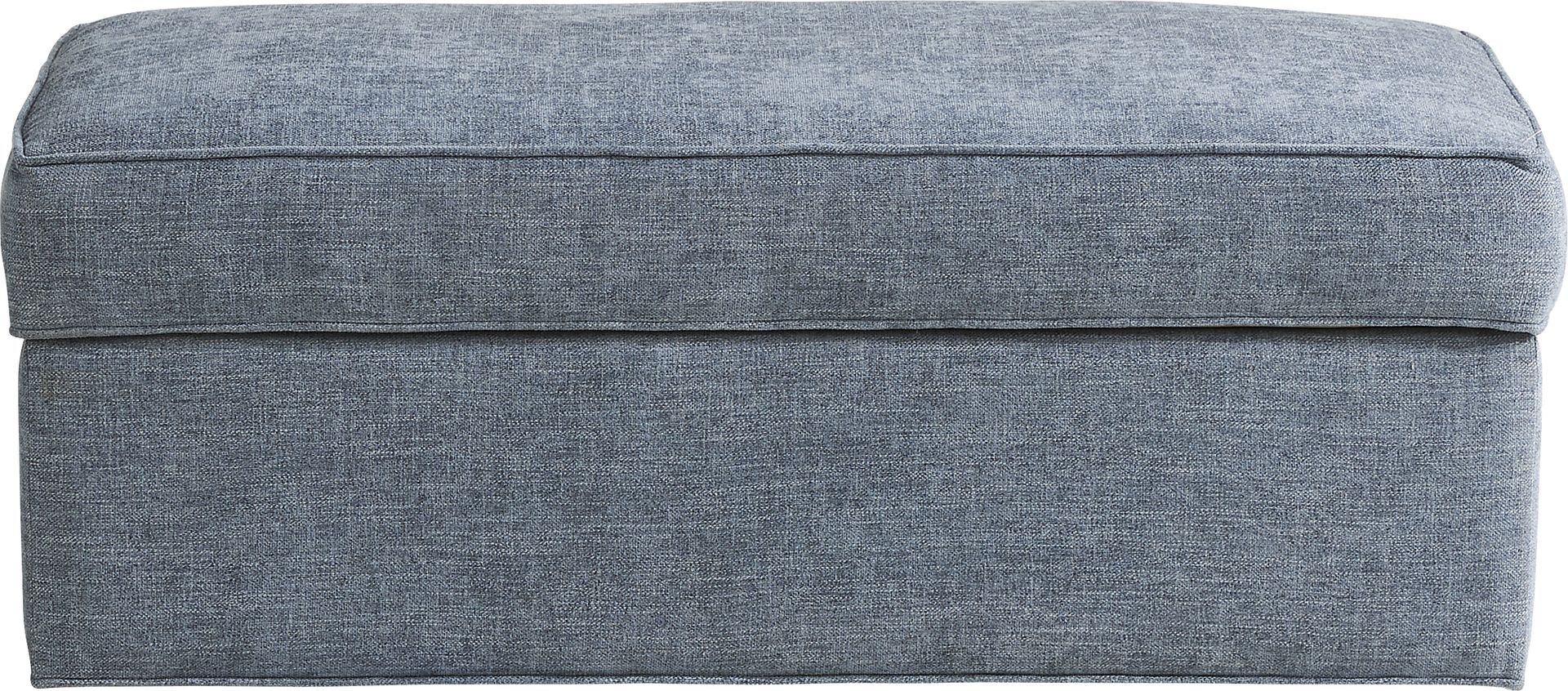 Bellingham Chambray Textured Chenille Storage Ottoman - Image 2
