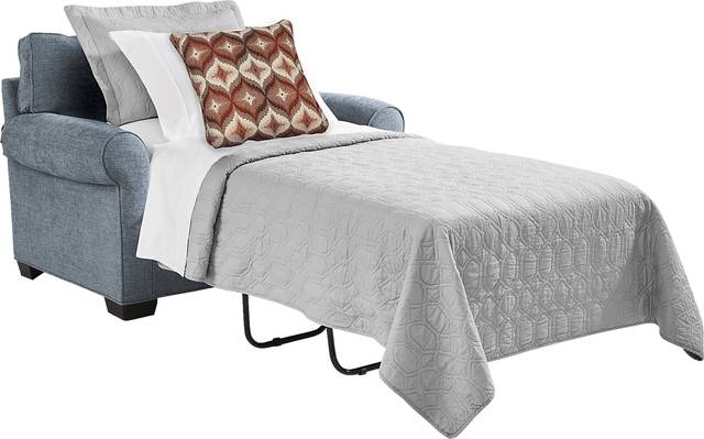 Bellingham Chambray Textured Chenille Gel Foam Sleeper Chair - Thumbnail - Image 2