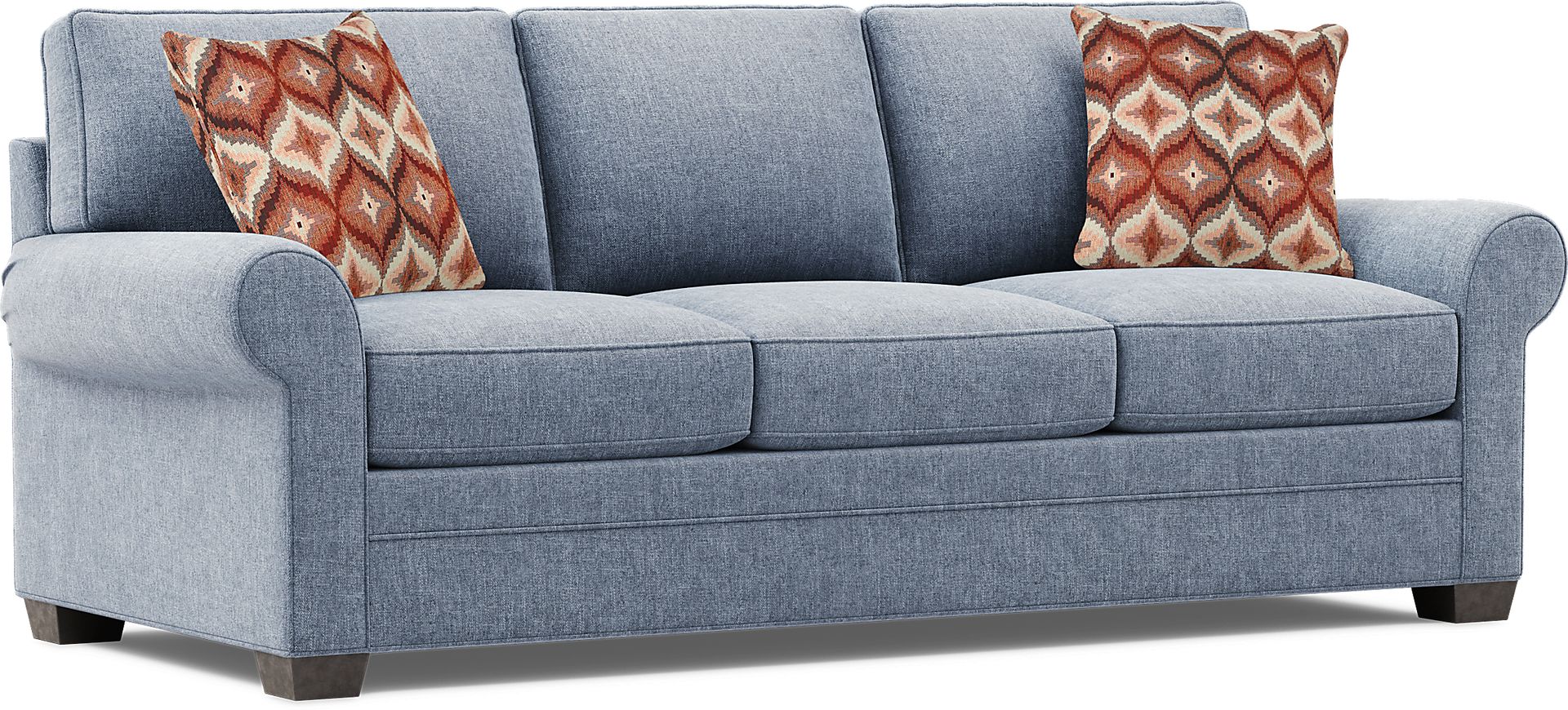 Bellingham Chambray Textured Chenille 7 Pc Living Room w/Gel Foam Sleeper Sofa - Image 4