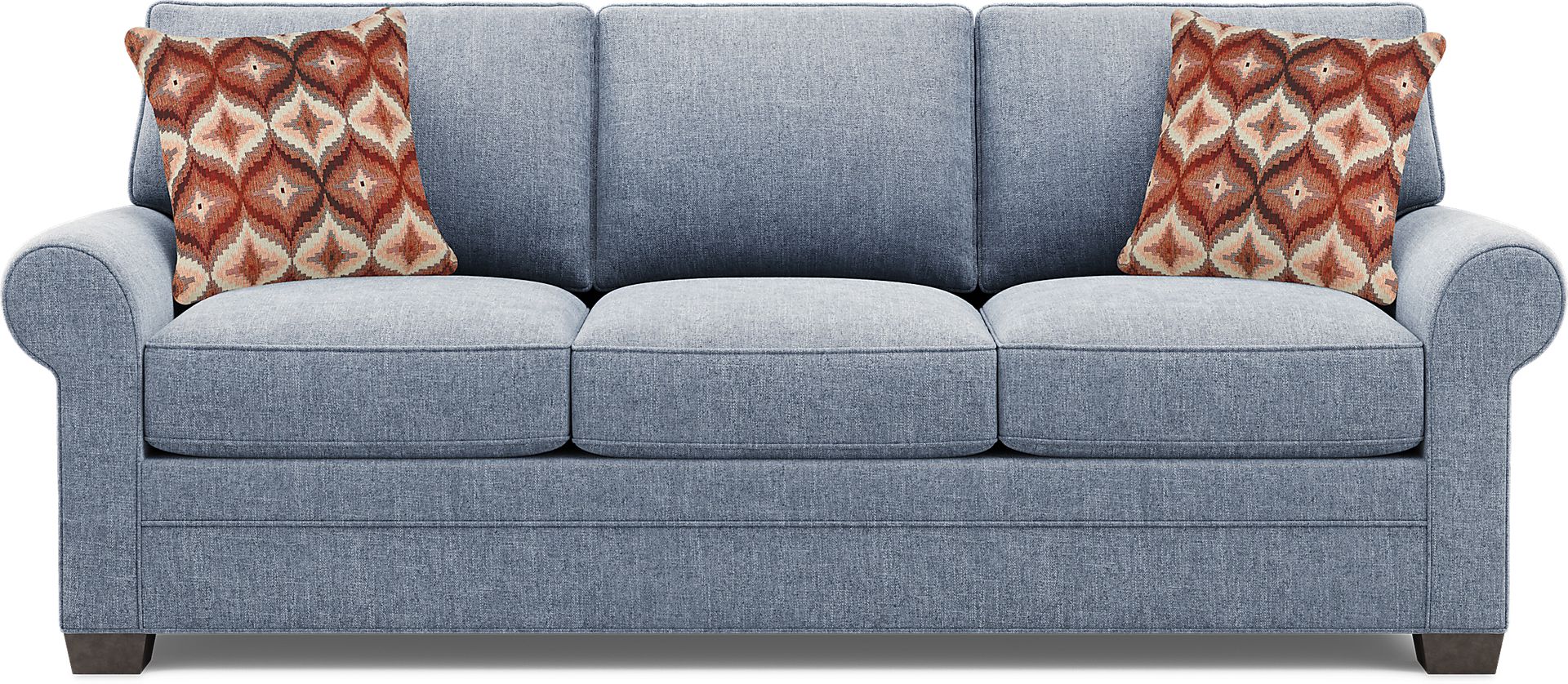 Bellingham Chambray Textured Chenille 7 Pc Living Room w/Gel Foam Sleeper Sofa - Image 2