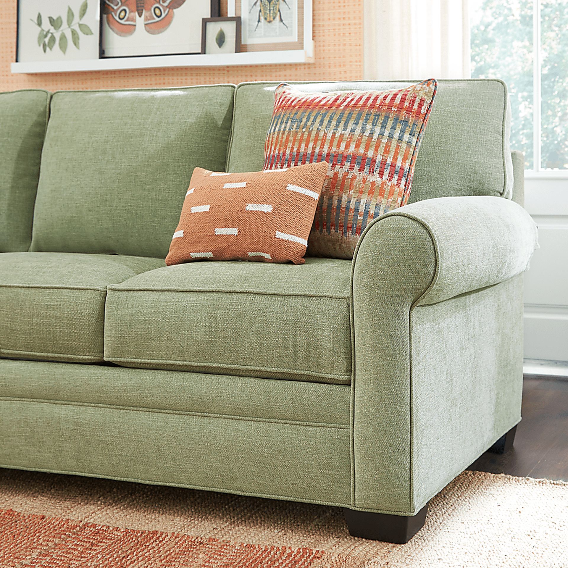 Bellingham Celadon Textured Chenille Sofa - Image 3