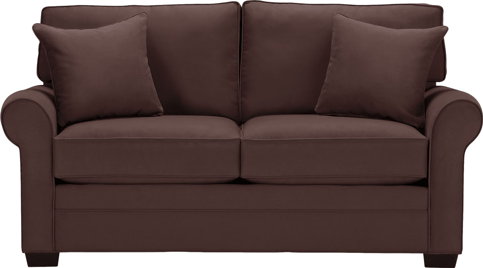Cindy Crawford Home Bellingham Chocolate Loveseat - Image 1