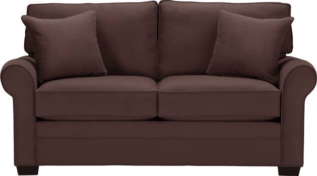 Cindy Crawford Home Bellingham Chocolate Sleeper Loveseat - Thumbnail - Image 1
