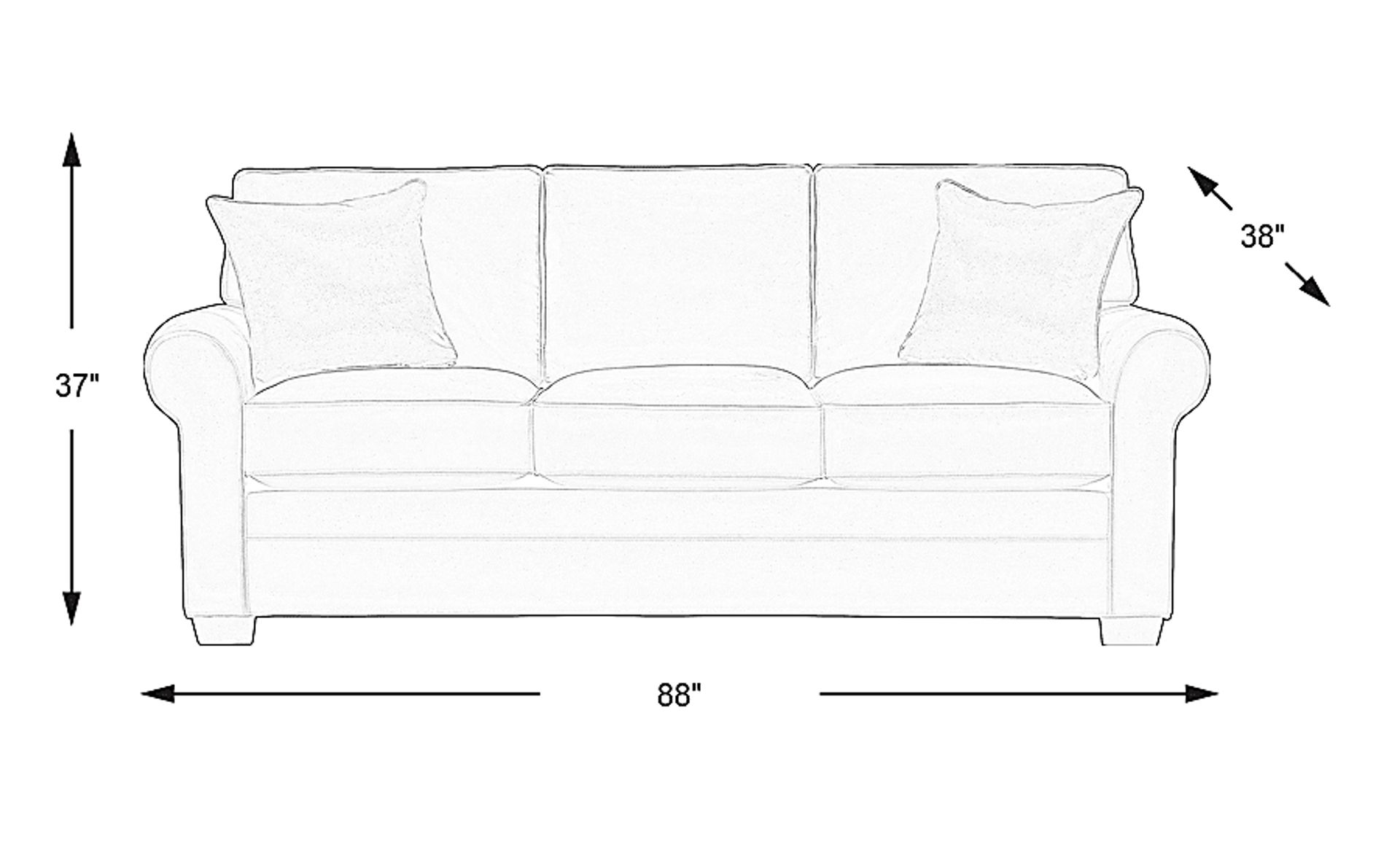 Dimension Image. Please refer to the Dimension Tab on this page for dimension details.