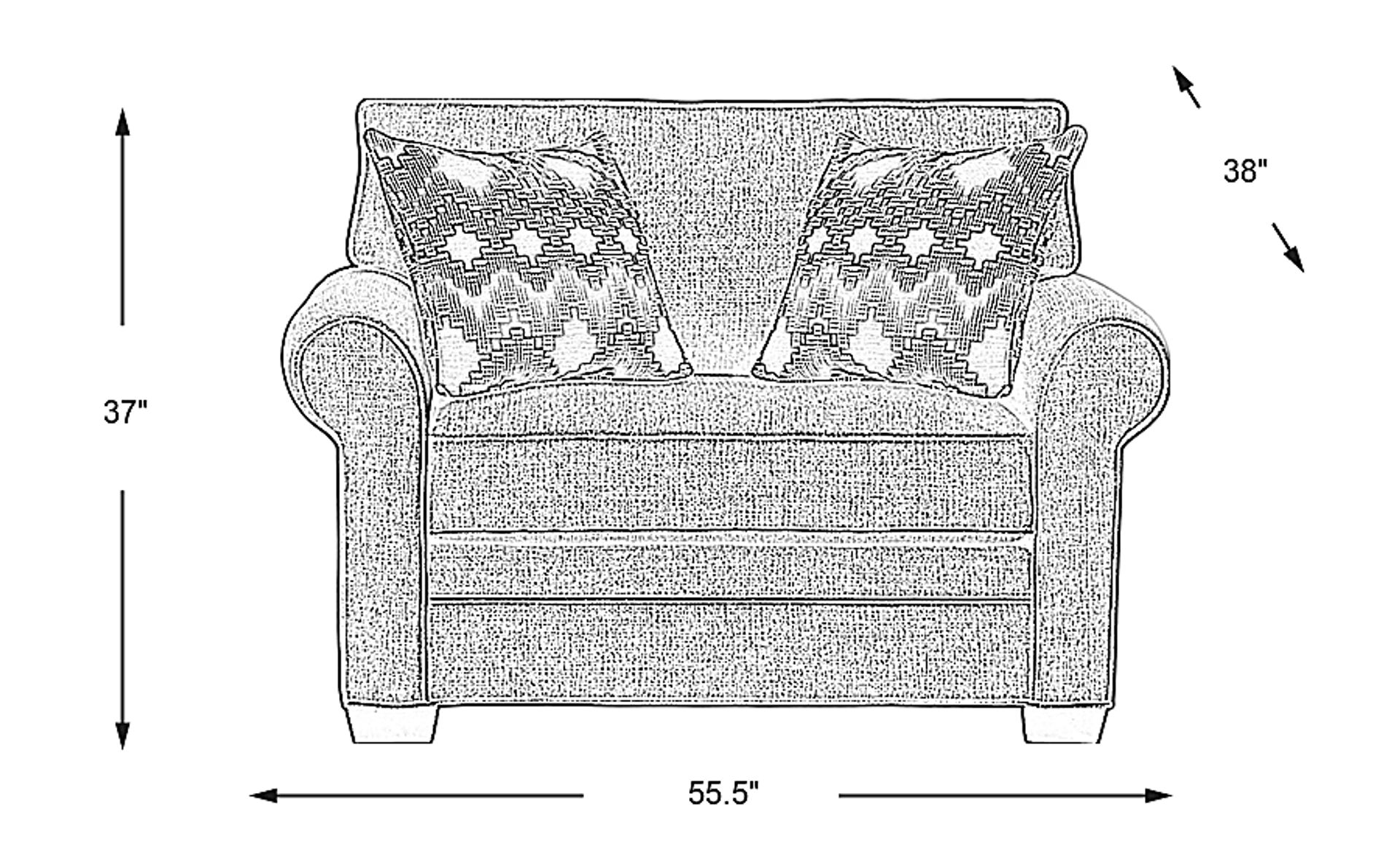 Dimension Image. Please refer to the Dimension Tab on this page for dimension details.