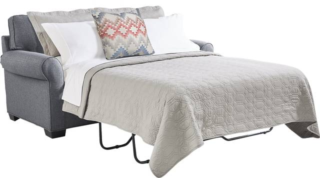 Bellingham Denim Textured Gel Foam Sleeper Loveseat - Thumbnail - Image 2
