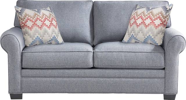 Bellingham Denim Textured Gel Foam Sleeper Loveseat - Thumbnail - Image 1