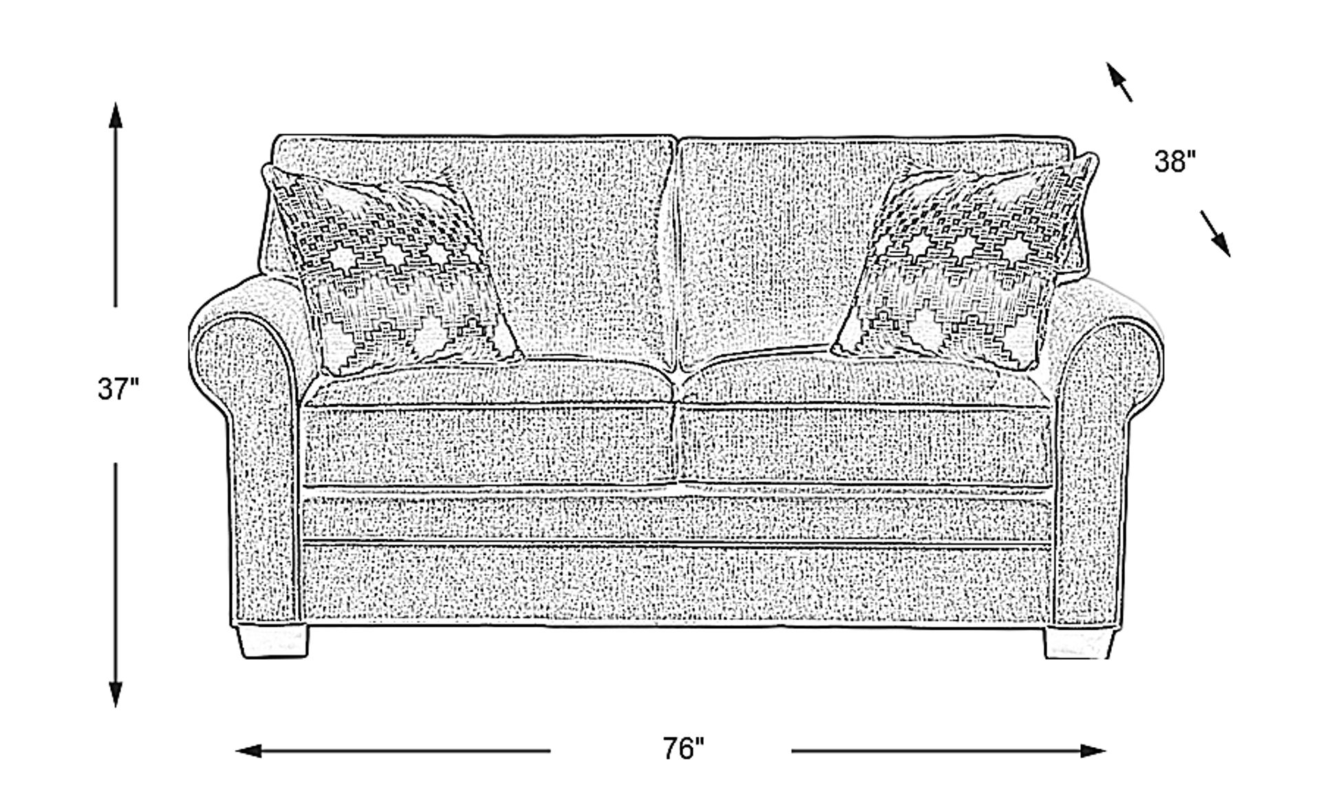 Dimension Image. Please refer to the Dimension Tab on this page for dimension details.