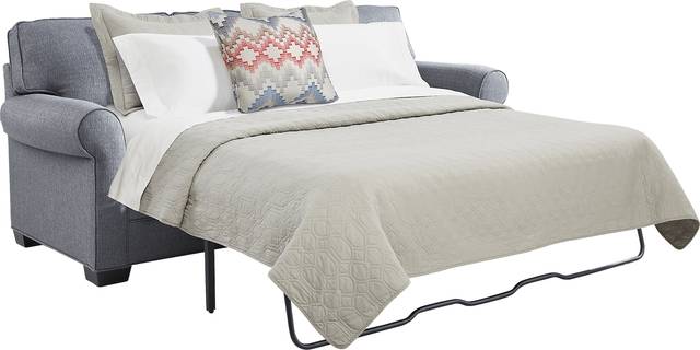 Bellingham Denim Textured 7 Pc Living Room with Sleeper Sofa - Thumbnail - Image 3