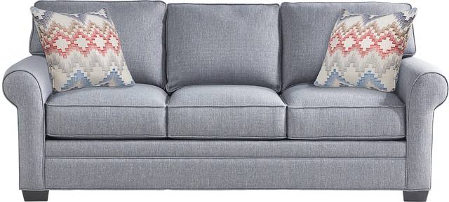 Bellingham Denim Textured 7 Pc Living Room with Sleeper Sofa - Thumbnail - Image 2