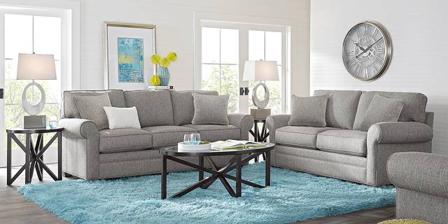 Cindy Crawford Home Bellingham Gray Textured 5 Pc Living Room - Thumbnail - Image 1