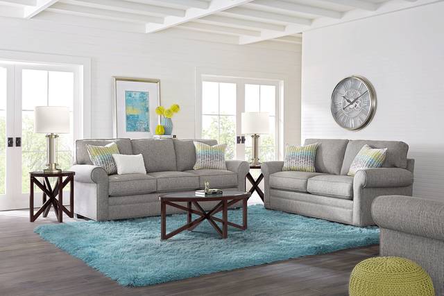 Bellingham Gray Textured 7 Pc Living Room - Thumbnail - Image 1