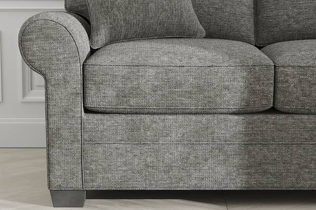 Bellingham Gray Textured 7 Pc Living Room with Gel Foam Sleeper Sofa - Thumbnail - Image 8