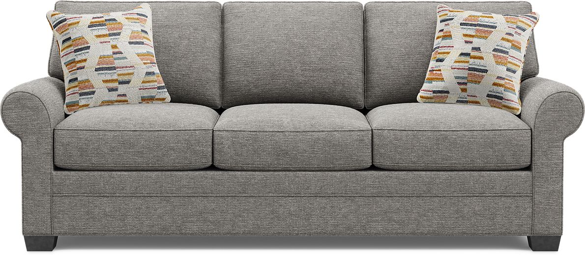 Cindy Crawford Bellingham Gray Textured Premium Sleeper Sofa - Rooms To Go