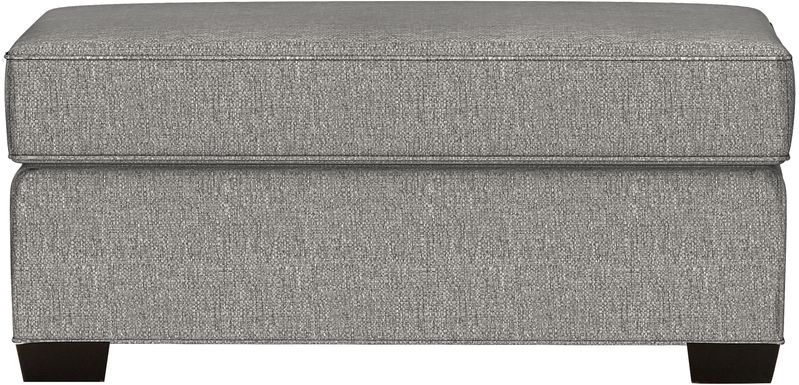 Bellingham Gray Textured Ottoman