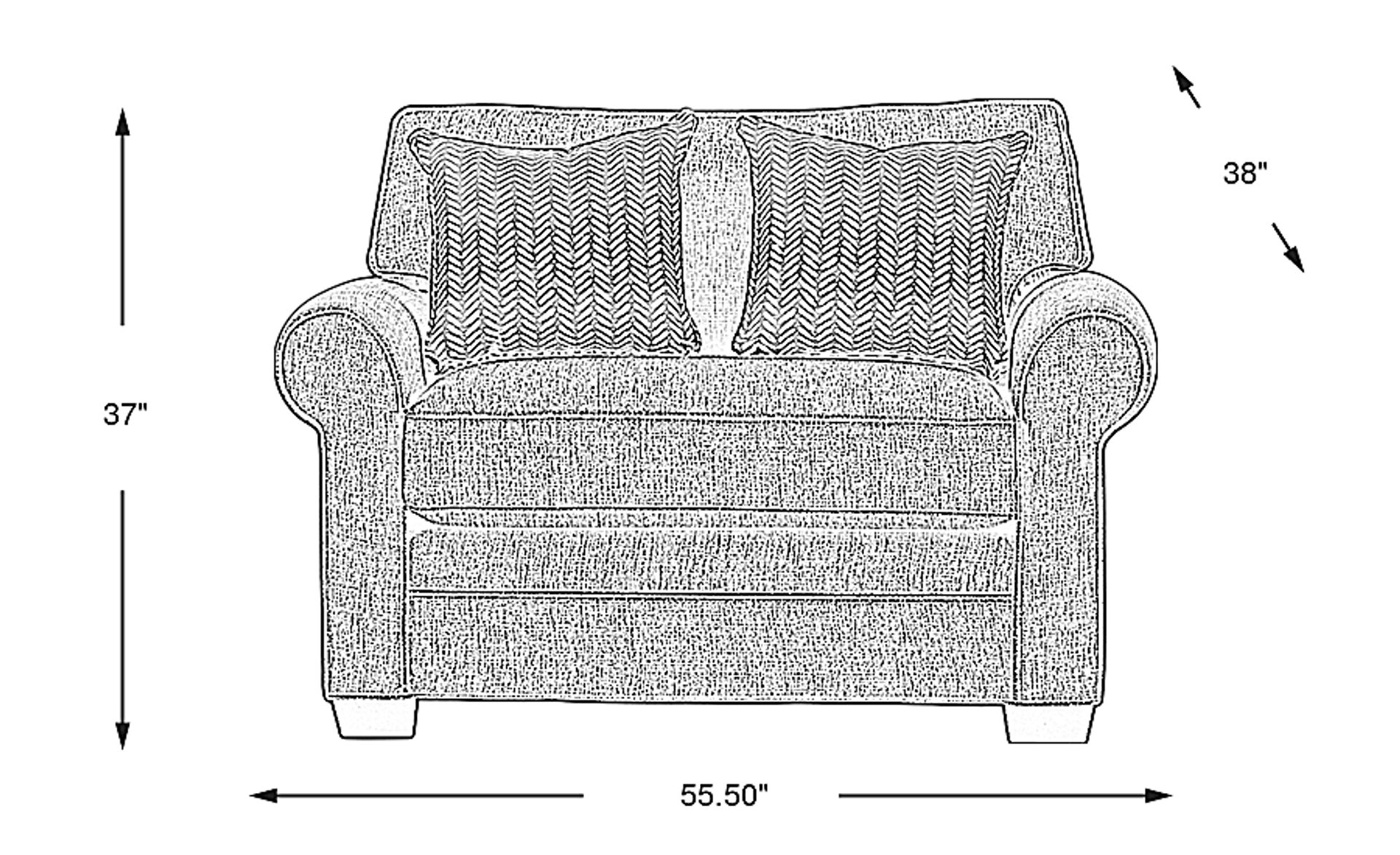 Dimension Image. Please refer to the Dimension Tab on this page for dimension details.