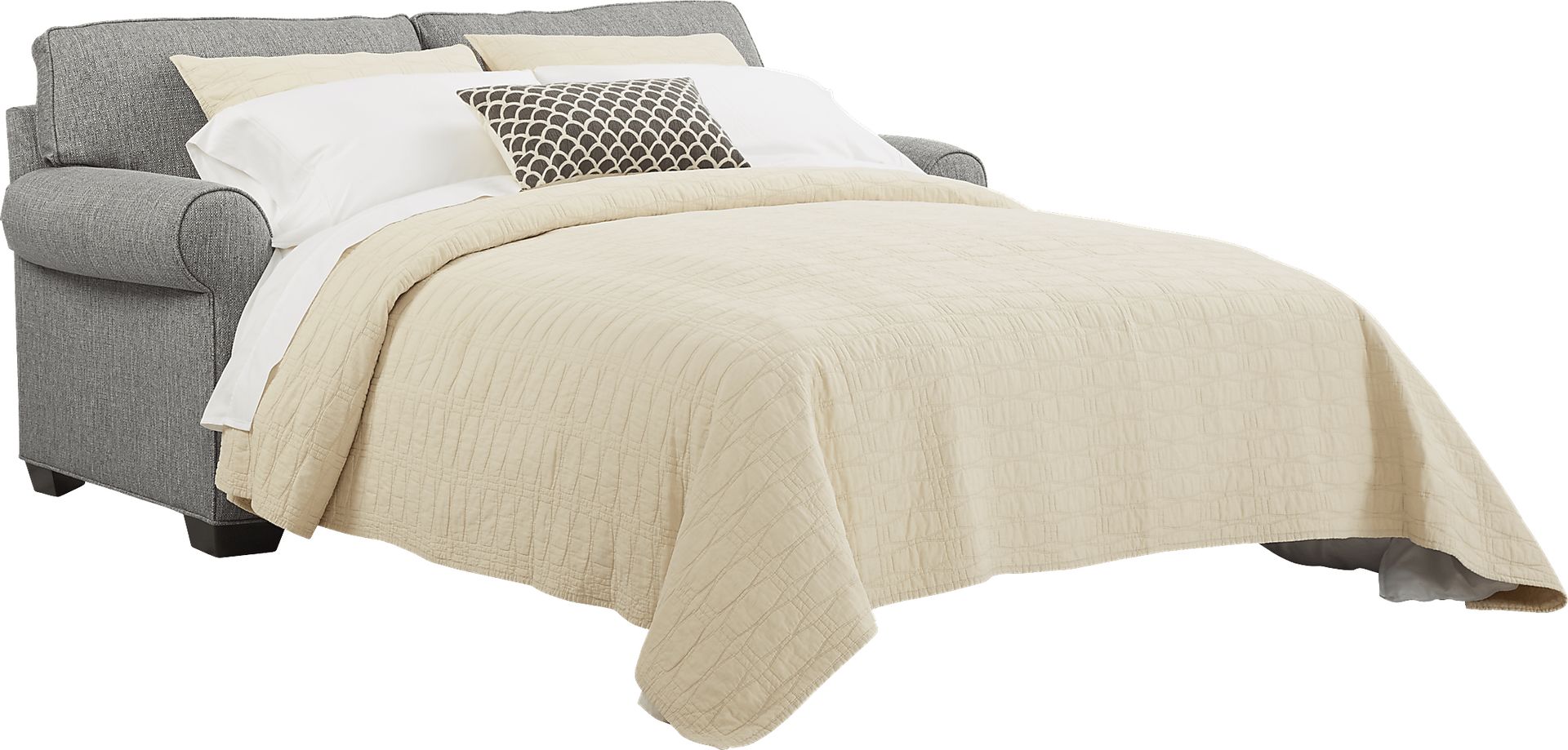 Bellingham Gray Textured Sleeper Loveseat - Image 2