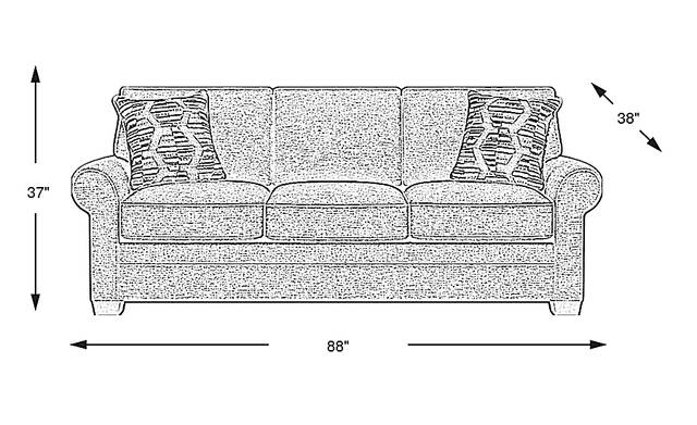 Dimension Image. Please refer to the Dimension Tab on this page for dimension details.