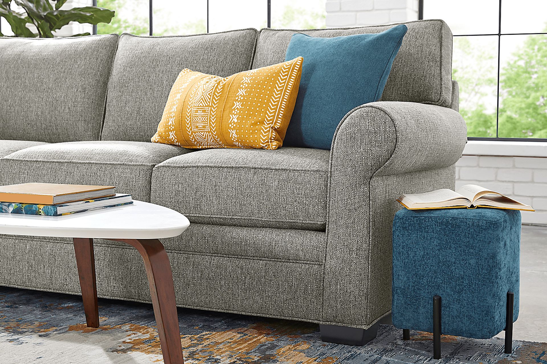 Bellingham Gray Textured Sofa - Image 4