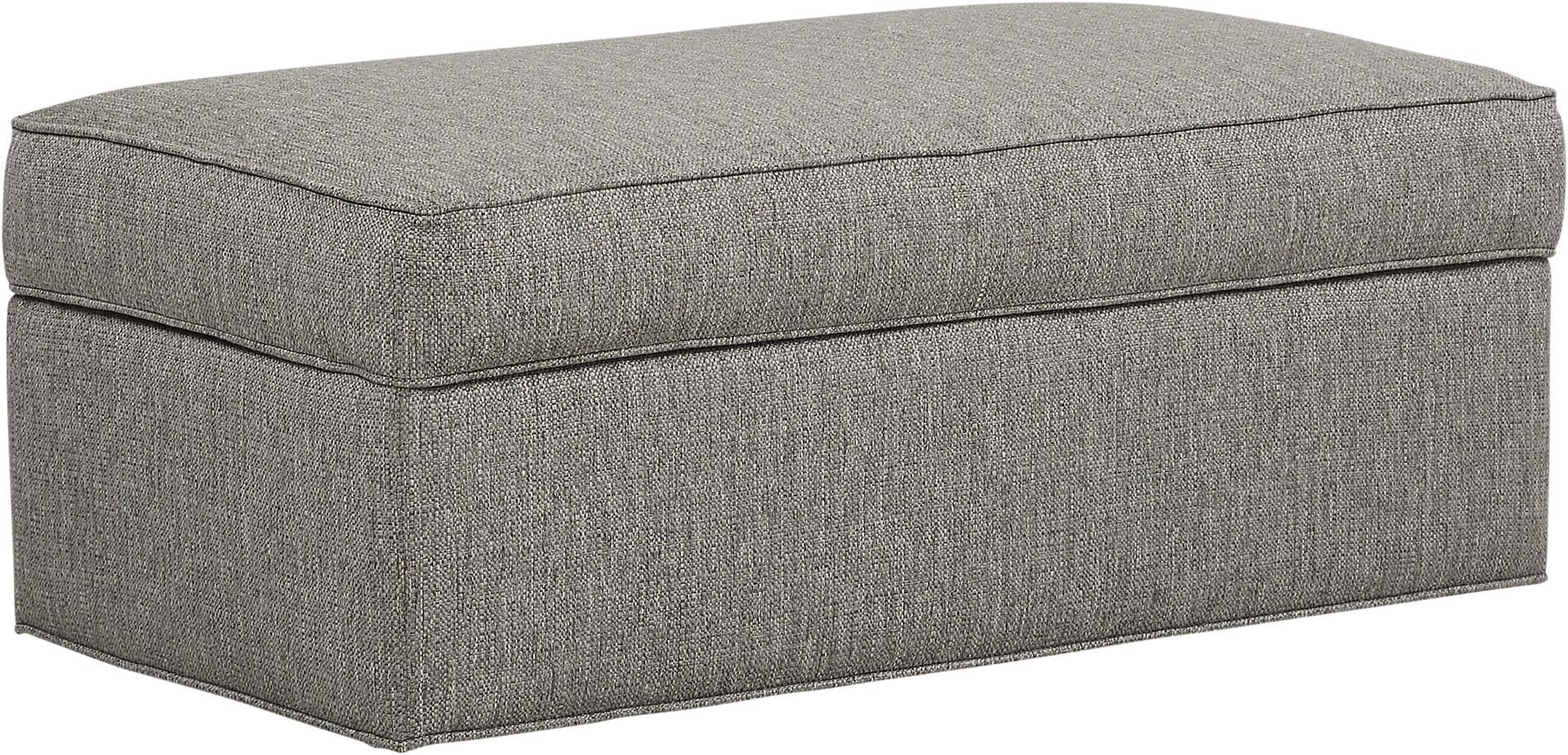 Bellingham Gray Textured Storage Ottoman - Image 2