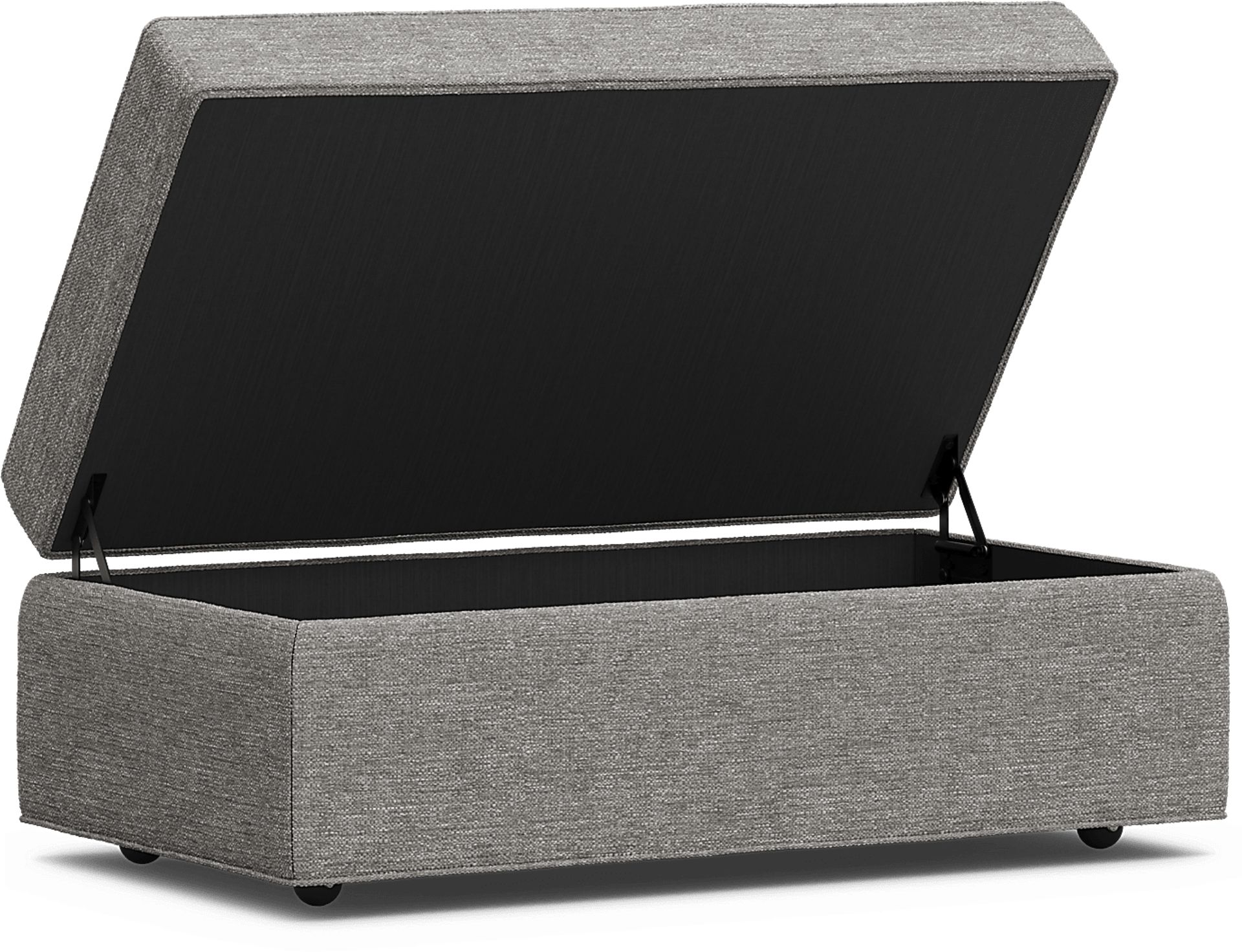 Bellingham Gray Textured Storage Ottoman - Image 2