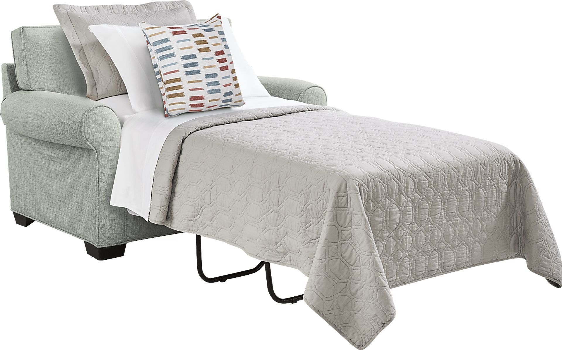 Bellingham Willow Green Textured Gel Foam Sleeper Chair - Image 3