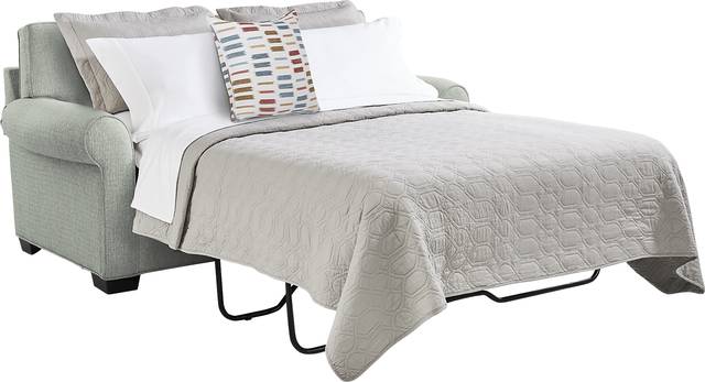 Bellingham Willow Green Textured Gel Foam Sleeper Loveseat - Thumbnail - Image 2