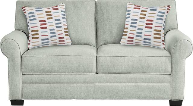 Bellingham Willow Green Textured Gel Foam Sleeper Loveseat - Thumbnail - Image 1