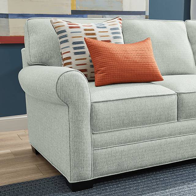 Bellingham Willow Green Textured 7 Pc Living Room with Gel Foam Sleeper Sofa - Thumbnail - Image 5