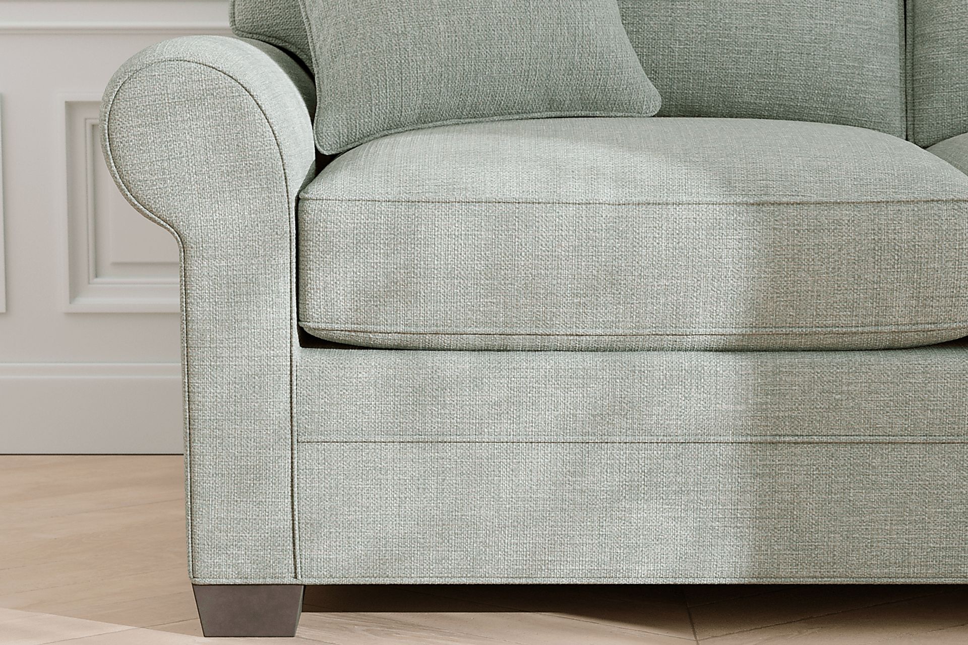 Bellingham Willow Green Textured 7 Pc Living Room with Gel Foam Sleeper Sofa - Image 16