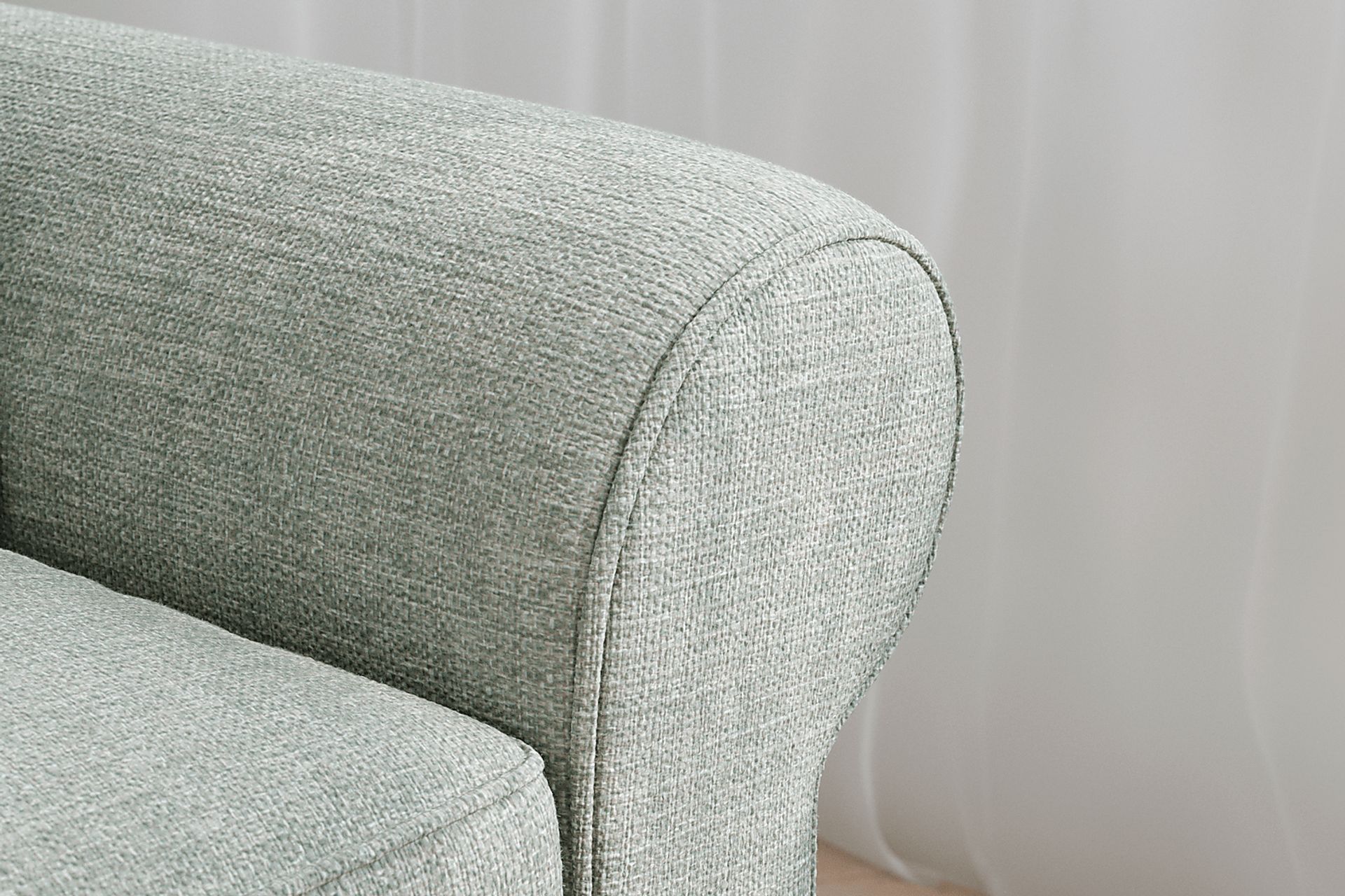 Bellingham Willow Green Textured 7 Pc Living Room with Gel Foam Sleeper Sofa - Image 12