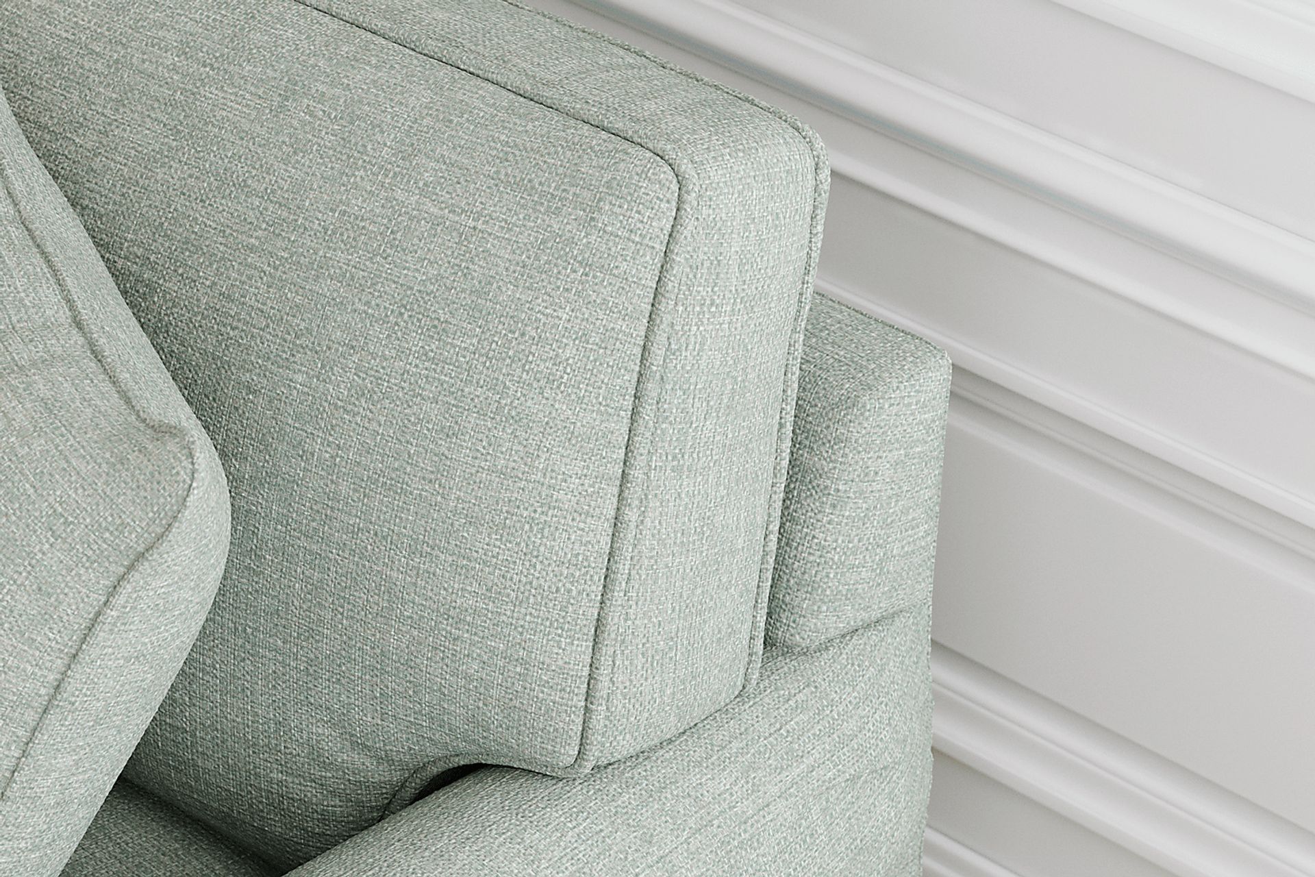 Bellingham Willow Green Textured 7 Pc Living Room with Gel Foam Sleeper Sofa - Image 15